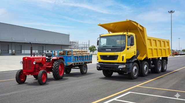 Transport with Tippers & Tractors - Tata Tipper & Tractor Fleet